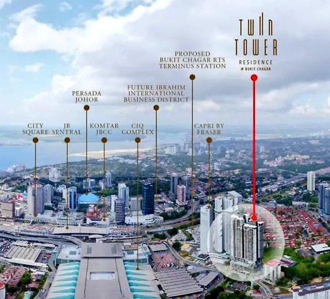 شقة Bukit Cagar Nearest Walk Johor Bahru Custom Ciq By Yha